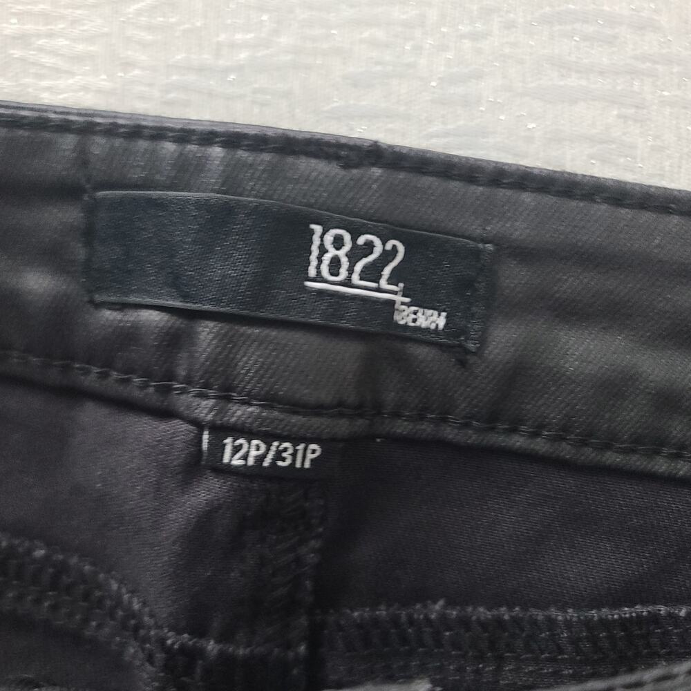 1822 denim Coated ankle/skinny jeans Size 12p mob Wife Girl's night out Festival - Picture 5 of 7